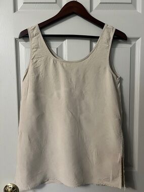 Selene Paris Sport Cream Silk Scoop Neck Camisole